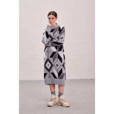 Knitted dress "Mirage" gray